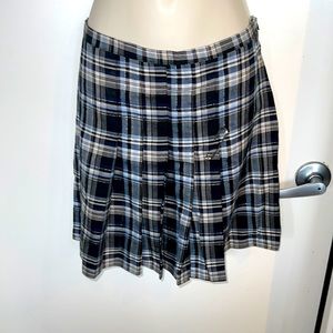 11 plaid pleated mini skirt